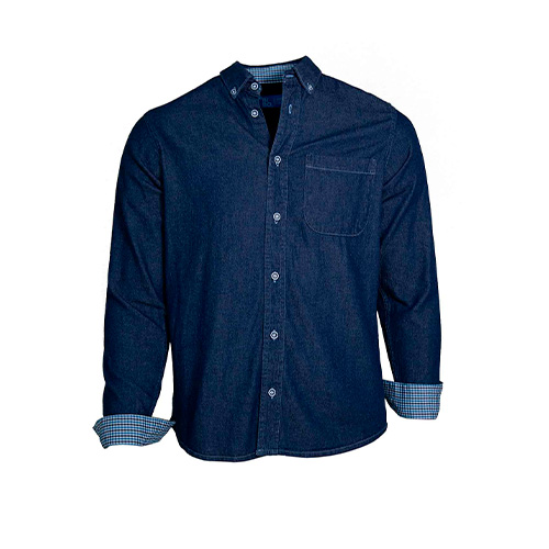 CAMISA BBO DE MEZCLILLA ELITE CABALLERO MANGA LARGA - Artículos Promocionales MAS RECIO